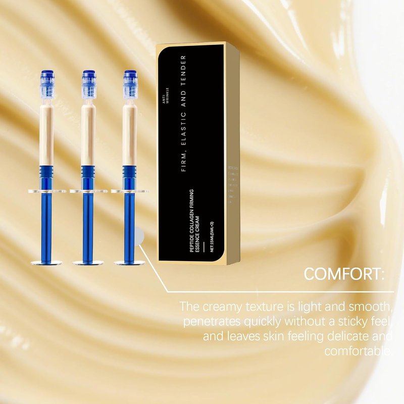 Peptide Collagen Firming Essence Cream Set - Anti-Wrinkle Skin Care for Firm, Elastic & Tender Complexion | 3 x 5mL
