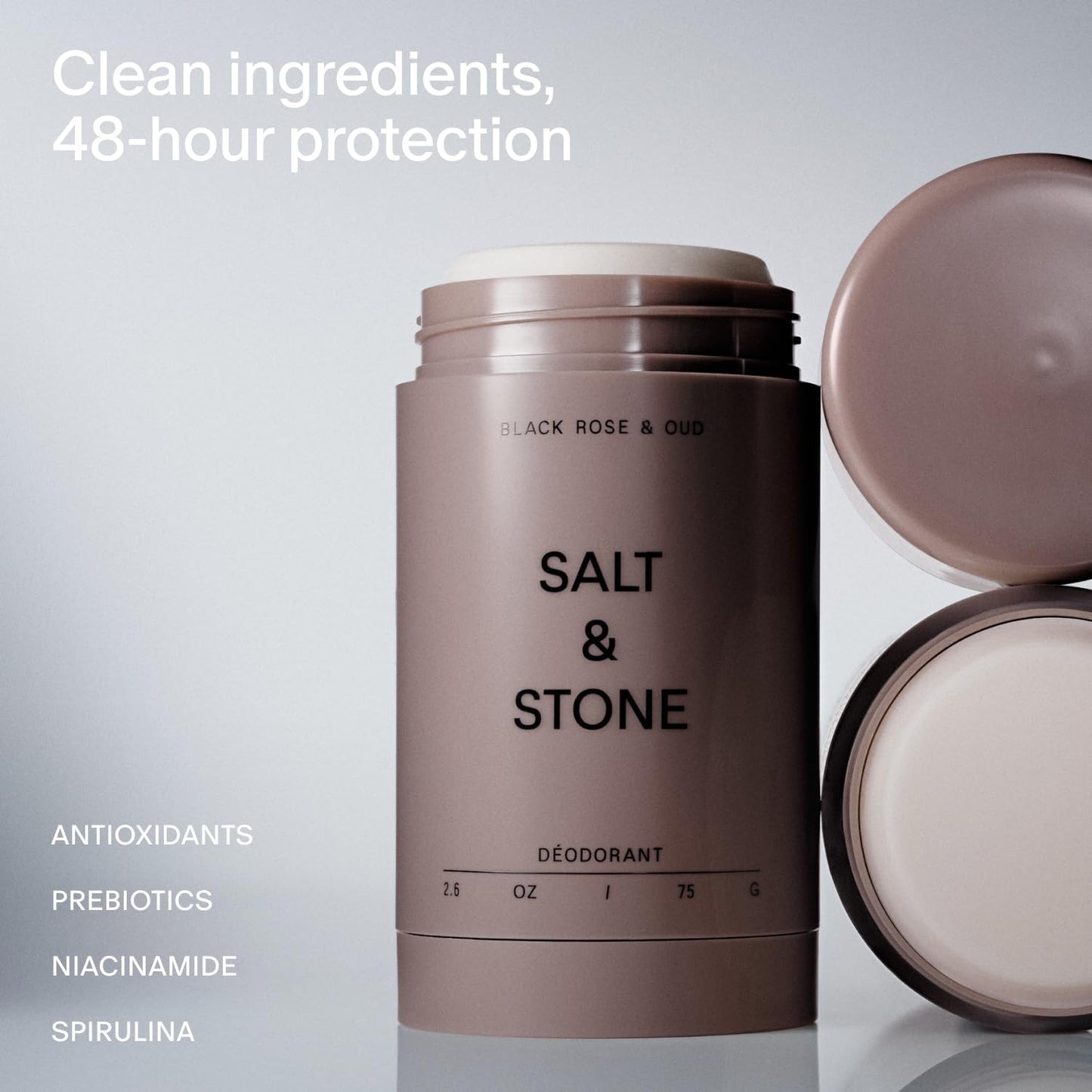 Salt & Stone Signature Scent Duo Set | 48 Hour Aluminum-Free Deodorant & Hydrating Body Mist | Skincare-Infused Deodorant & Body Spray | Bergamot & Hinoki
