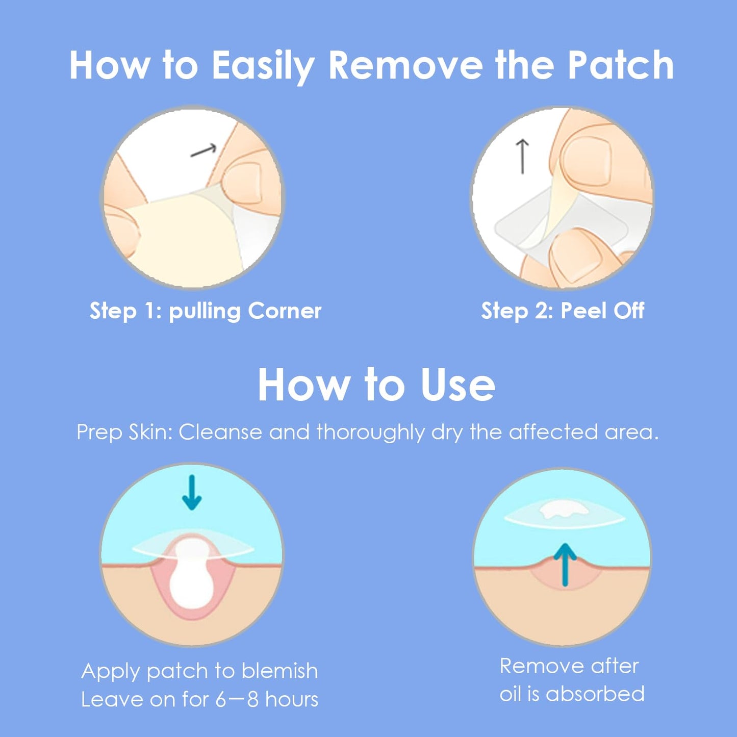 Pimple Patches for Face (1250 Count), Cut-to-Size Hydrocolloid Roll Tape - Pimple Patch Pimple Stickers - Absorb Gunk & Fast Healing - Acne Pimple Patches for Face - Zit Patches - For All Size Acne