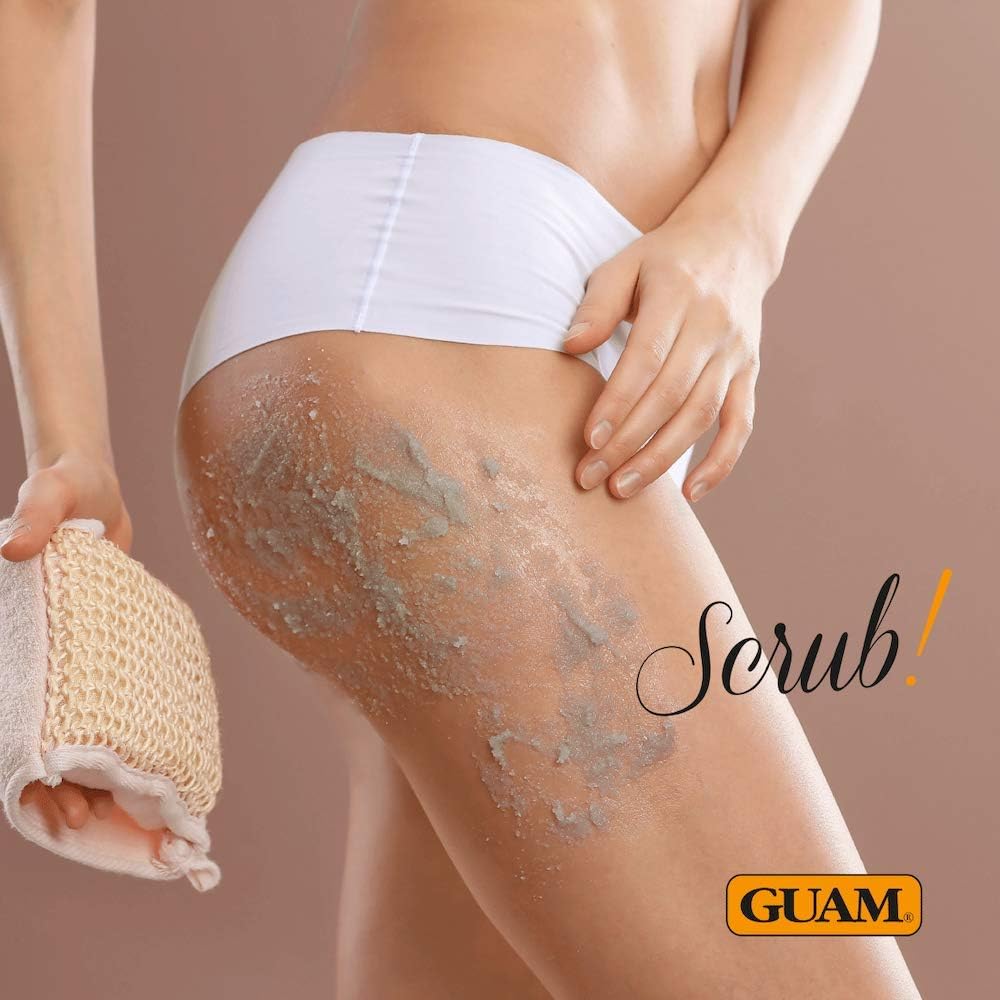 Guam ALGASCRUB, Anti Cellulite Scrub, Exfoliating Body Scrub for Cellulite with Essential Oils, Sea Salt and Seaweed, LARGE SIZE 1.5LB | By Guam Beauty