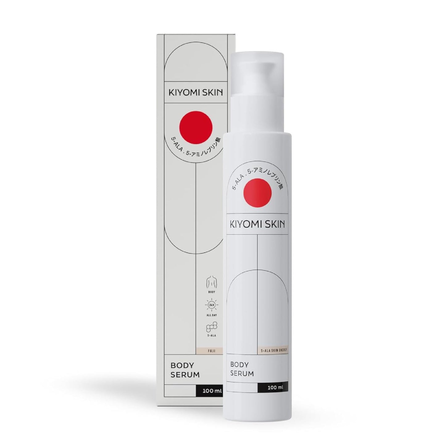 Kiyomi Skin Hydrating Body Lotion - Body Serum with 5-ALA, Hyaluronic Acid and Marine Algae - Fast-Absorbing Moisturizer for Dry, Rough Skin - Fragrance-Free Gel - Made in Germany - 3.4 Fl Oz