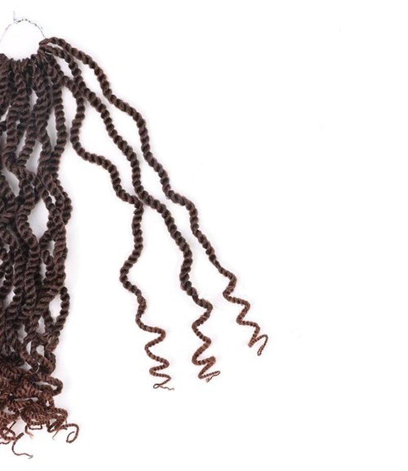 Senegalese Twist Crochet Hair 12 Inch 8 Packs Crochet Hair for Black Women Short Kinky Twist Crochet Braiding Hair with Curly Ends Rope Twist Crochet Hair(12 Inch,T4/30)