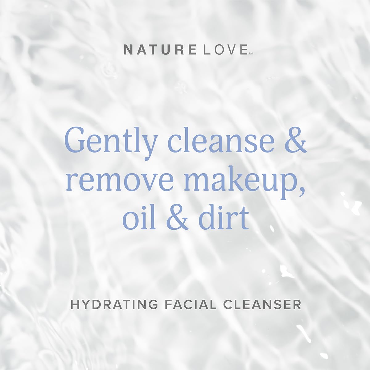 Nature Love Hydrating Facial Cleanser with Hyaluronic Acid & Blueberry Extract | Gently Exfoliates & Hydrates, (6 Fl Oz)