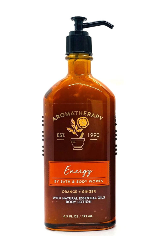 Bath & Body Works Aromatherapy Energy - Orange + Ginger Body Lotion, 6.5 Fl Oz, 3-Pack