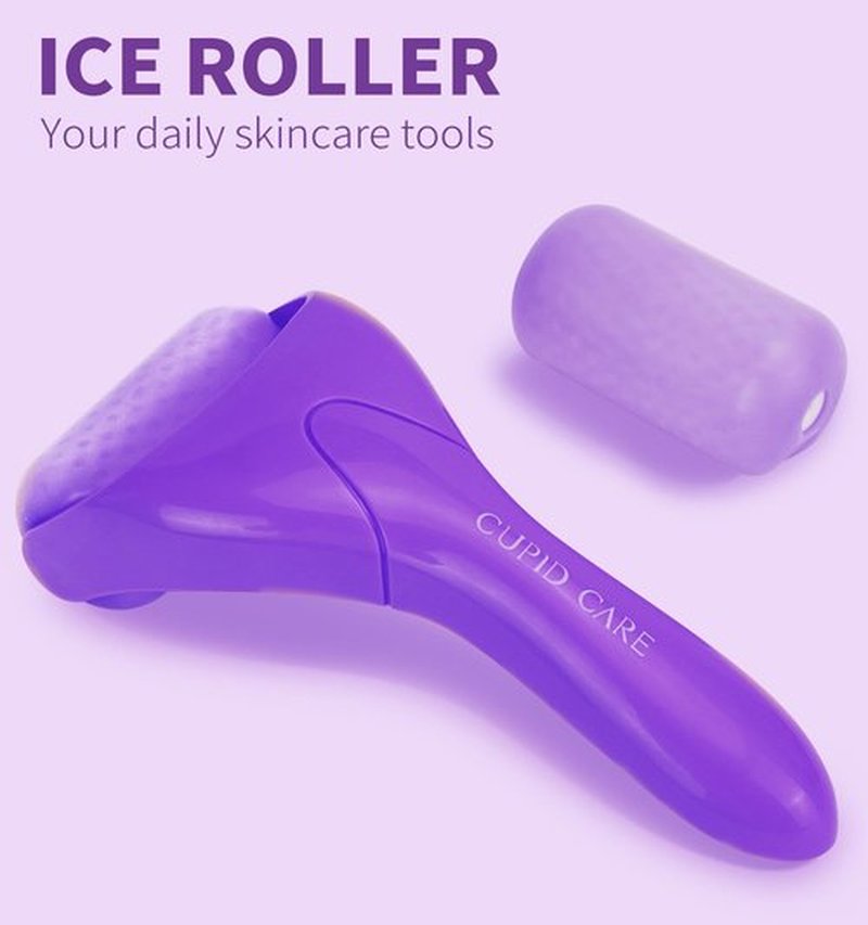 CUPID CARE Ice Roller for Face [2-Rollers], Ice Face Roller Facial Roller Massager for Beauty, Face Roller Skin Care Women Gifts | Purple