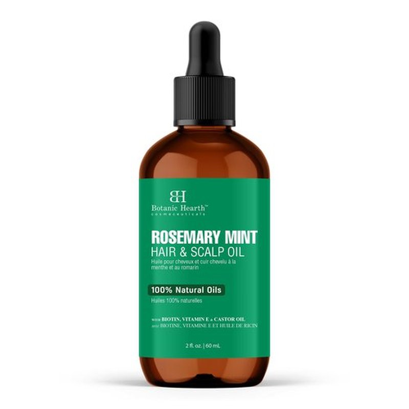Botanic Hearth Rosemary Mint & Hair Scalp Strengthening Oil - 60 ml | Natural Hair Growth & Scalp Treatment | Nourishing & Strengthening Essential Oils for Thicker, Heal thier Hair