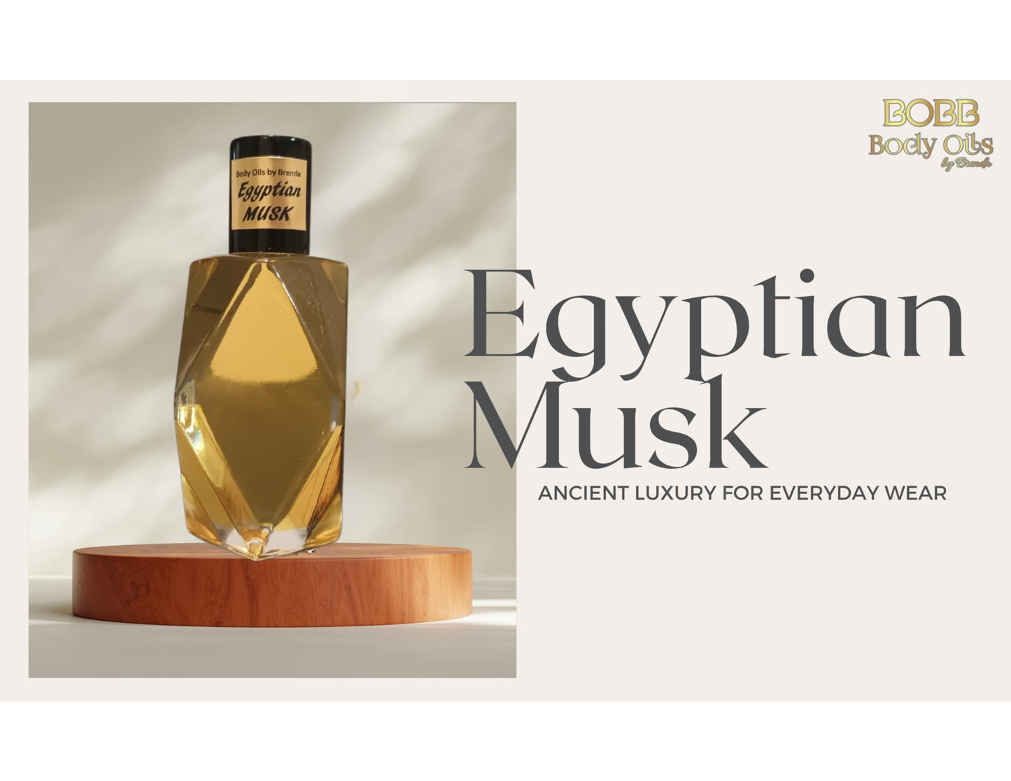 Body Oils by Brenda Egyptian Musk Body Oil, Pure Thick Uncut Authentic Original Fragrance, Unisex, All-Natural Classic Concentrated Scent (Egyptian Musk, 1 oz.)