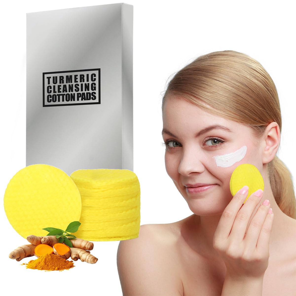 Kojic Acid Face Turmeric Pads: Individually Wrapped Makeup Remover Facial Cleanser 10Packs(20Pads) Women Travel Essentials