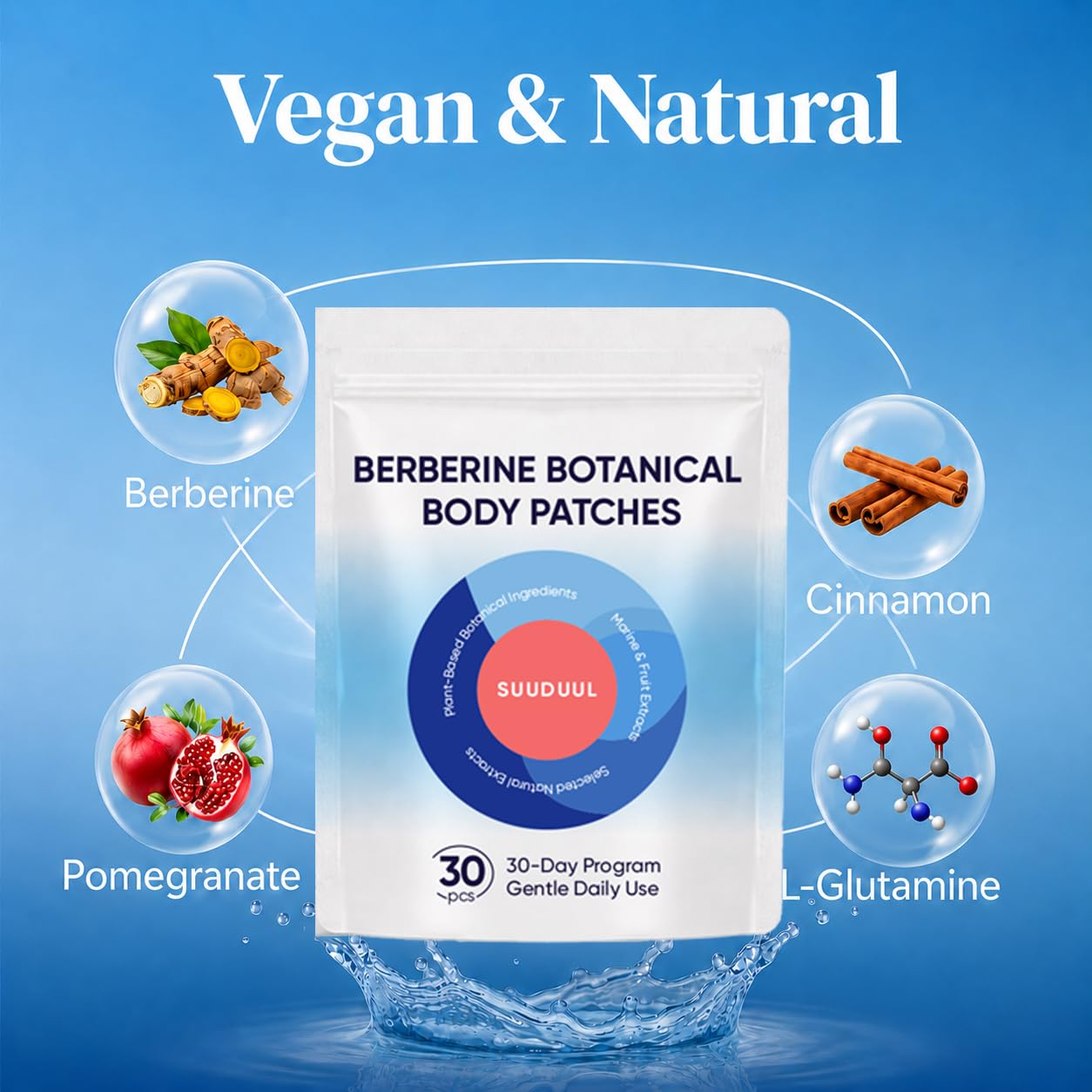 BODUNMSCA Plant-Based Body Patches, Gentle Daily Use, 60 Count (2 Packs) (2PCS)