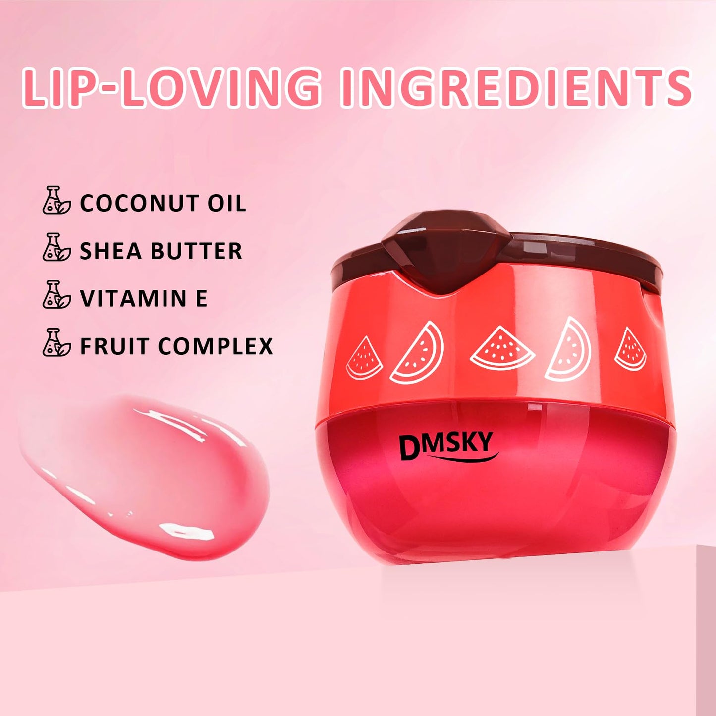 DMSKY 6 PCS Bee Lip Balm Honey Pot, Propolis Lip Mask Overnight Moisturizing Lip Balm with Stick, Lip Sleeping Mask Hydrating Prevention Dry & Cracked