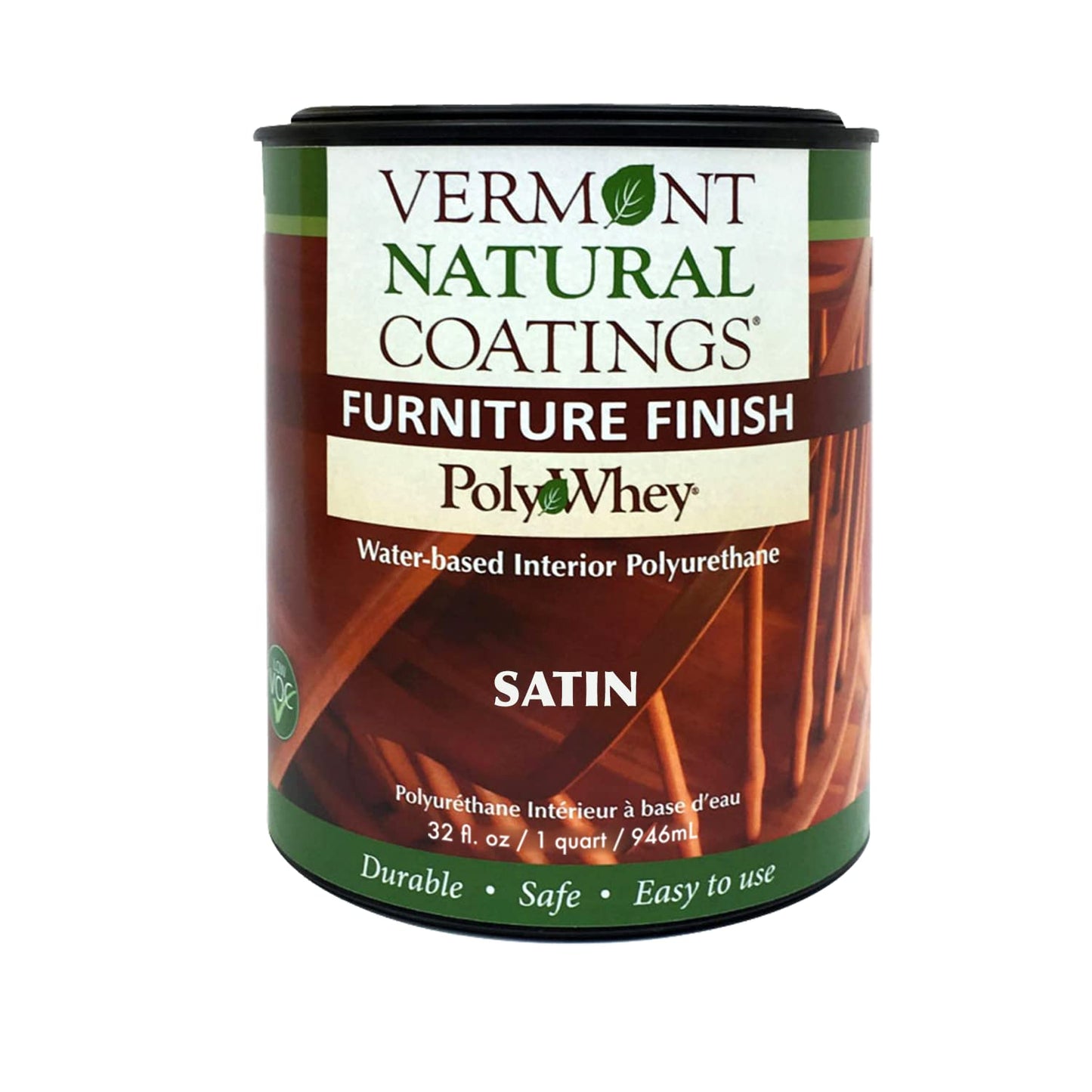 Vermont Natural Coatings PolyWhey Furniture Finish - Satin - Quart