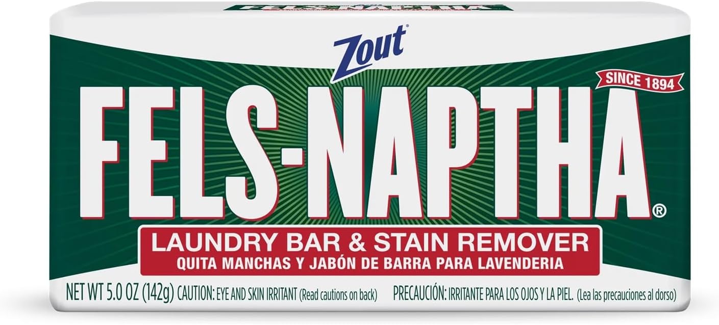 Fels Naptha Laundry Soap Bar - Powerful Stain Remover | Pack of 12