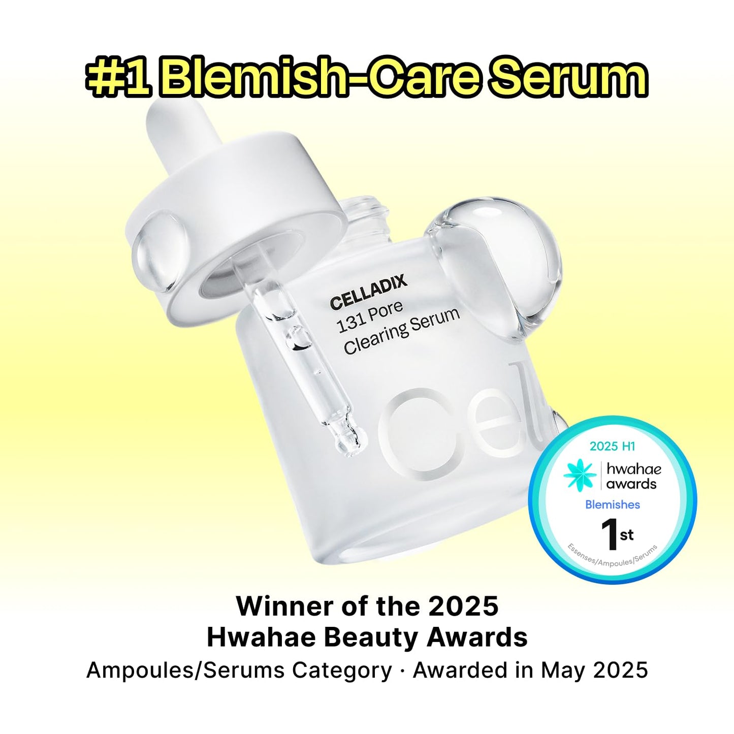 Celladix Sebum Rebalancing Rx 131 Ampoule | Pore Clearing Serum | Tighten Enlarged Pores | Repair Skin Barrier | Rapid Soothing for Daily Use | Oily & Combination Skin| 1.01 Fl Oz