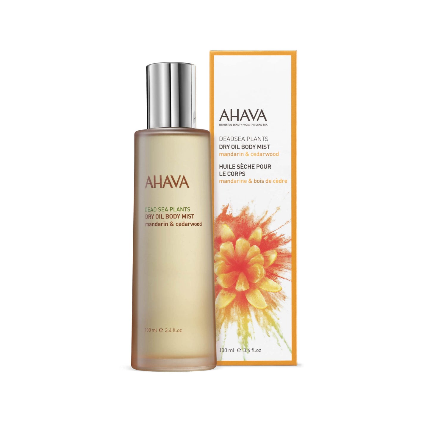 AHAVA Dead Sea Plants Dry Oil Body Mist, Cactus & Pink Pepper, 3.4 Fl Oz