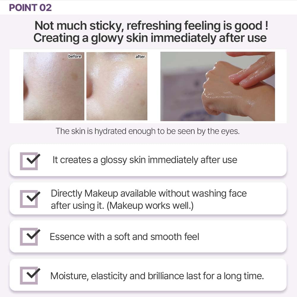 CQMONG Diamond Ampoule Sheet Mask (30g x 10pcs), Korean Face Facial Masks, Glossy & Elastic Skin, Hydrating, Soothing, Nourishing, Collagen & Hyaluronic Acid, Smooth Sheet