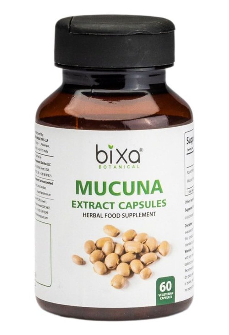 bixa BOTANICAL Mucuna Pruriens Extract Capsules (Kapikacchu/Velvet Bean/Kaunch Beej) ǀ 60 Veg Capsules (450mg)