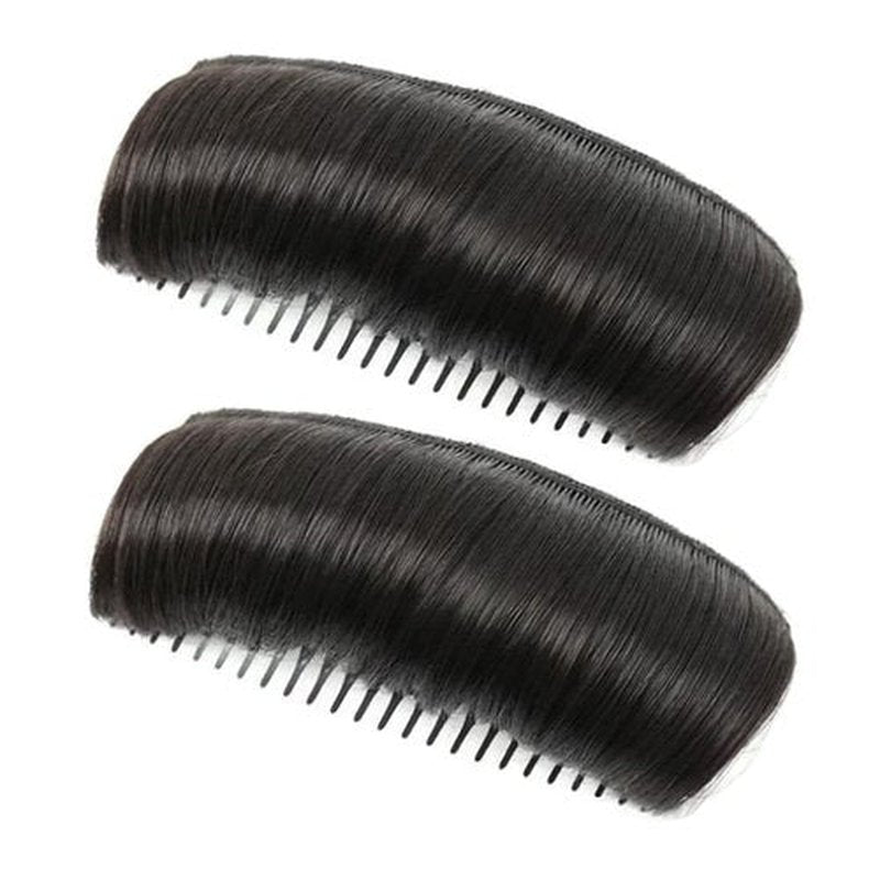 Invisible Fluffy Hair Pad, 2025 New Bump It Up Hair Accessory Volume Clip, Natural Fluffy Hair Bumps for Volume Insert, Invisible Fluffy Hair Pad Blonde for Women Girls (2pcs Black)
