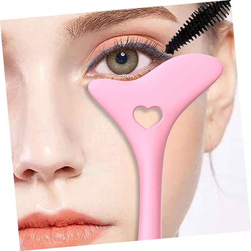 WOONEKY Eyeliner Aid Multi-function Makeup Tool Eyelash Drawing Tool Liquid Eyeliner Lash Kit Eye Gel Eyeshadow Plate Eyeliner Stencils Marscara Drawing Aid Pink