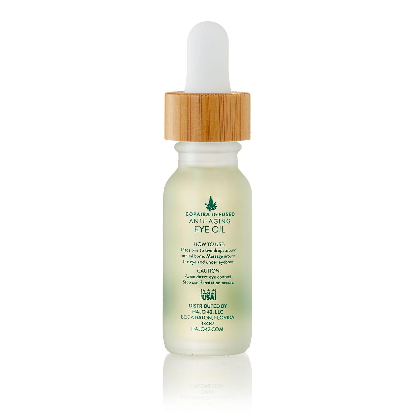 Halo 42 Anti-Aging Copaiba Eye Oil - Reduces Wrinkles, Puffiness & Dark Circles, Natural Ingredients, Hydrating & Firming Formula - 15ml