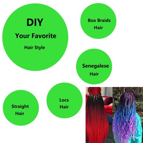BALINGHAIR Braiding Hair Pre-Stretched High Temperature Synthetic Fiber Braid Hair Viridis Green (A26-1Pack)