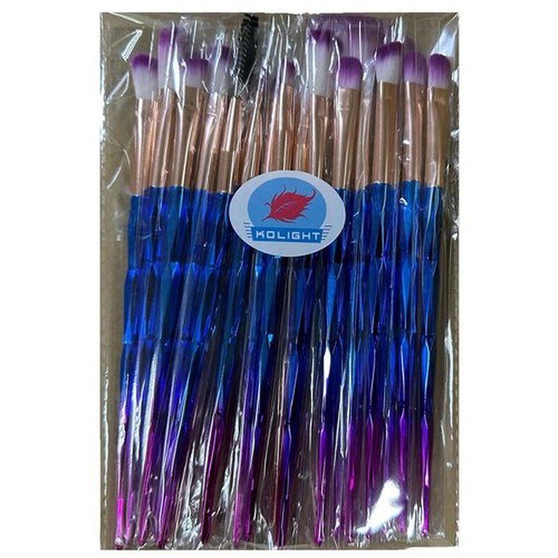 KOLIGHT Pack of 20pcs Cosmetic Eye Shadow Sponge Eyeliner Eyebrow Lip Nose Foundation Powder Makeup Brushes Sets (purple)