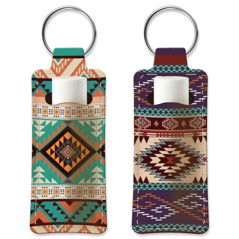 OLYCRAFT 2pcs Lipstick Holder Keychain Western Lip Balm Holders Elastic Diving Fabric Lipstick Keychains Portable Lipstick Holder Bags Lipstick Sleeve Key Ring Holder for Lipstick Chapstick