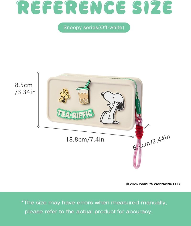 Snoopy Makeup Bag - Silicone Waterproof Travel Cosmetic Organizer Pouch | Cute Toiletry Bag for Women & Teens