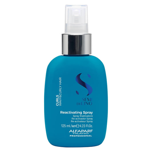 Alfaparf Milano Semi Di Lino Reactivating Curl Spray - Curl Activator, Detangling & Thermal Protection for Restored Shine - Lightweight, Hydrating Product (4.23 fl oz)