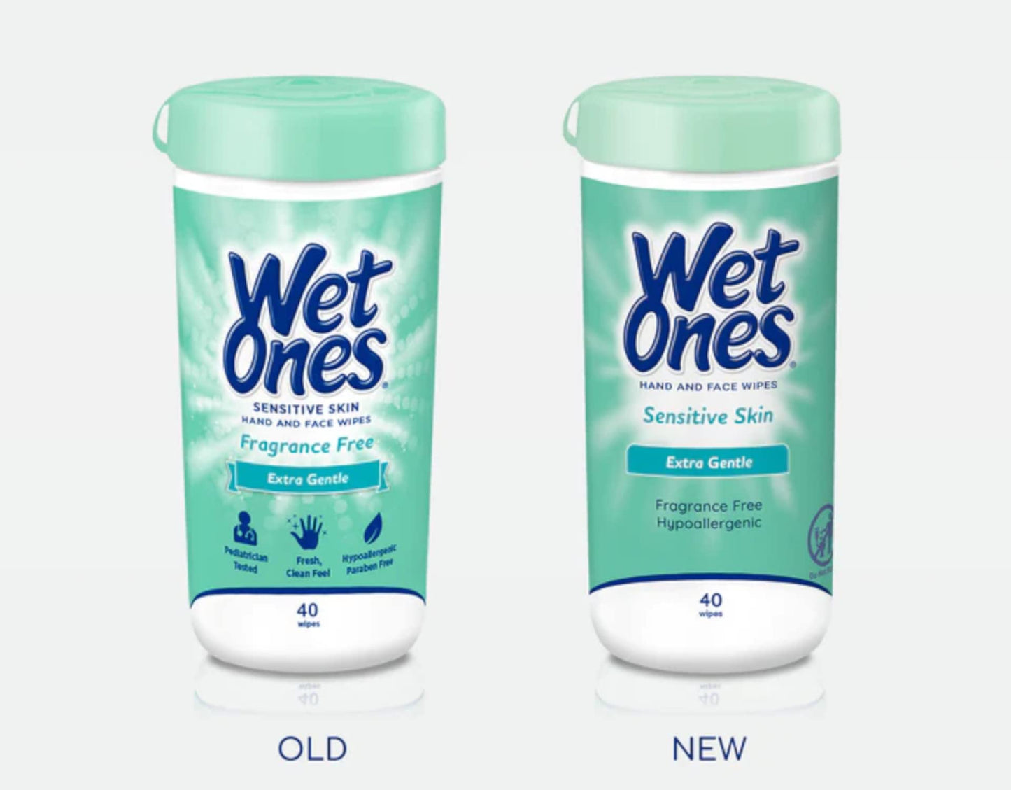 Wet Ones Hand and Face Wipes, Unscented | Wet Ones Sensitive Skin Wipes for Hands and Face, 40 ct. Canister
