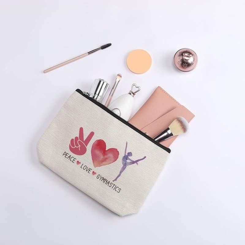 kdxpbpz Gymnastics Stuff Gymnastic Makeup Bag Inspirational Gymnastics Lover Gifts Gymnastic Coach Gift Birthday Gifts for Her Female Gymnastics Athletics Coach Friend Sister