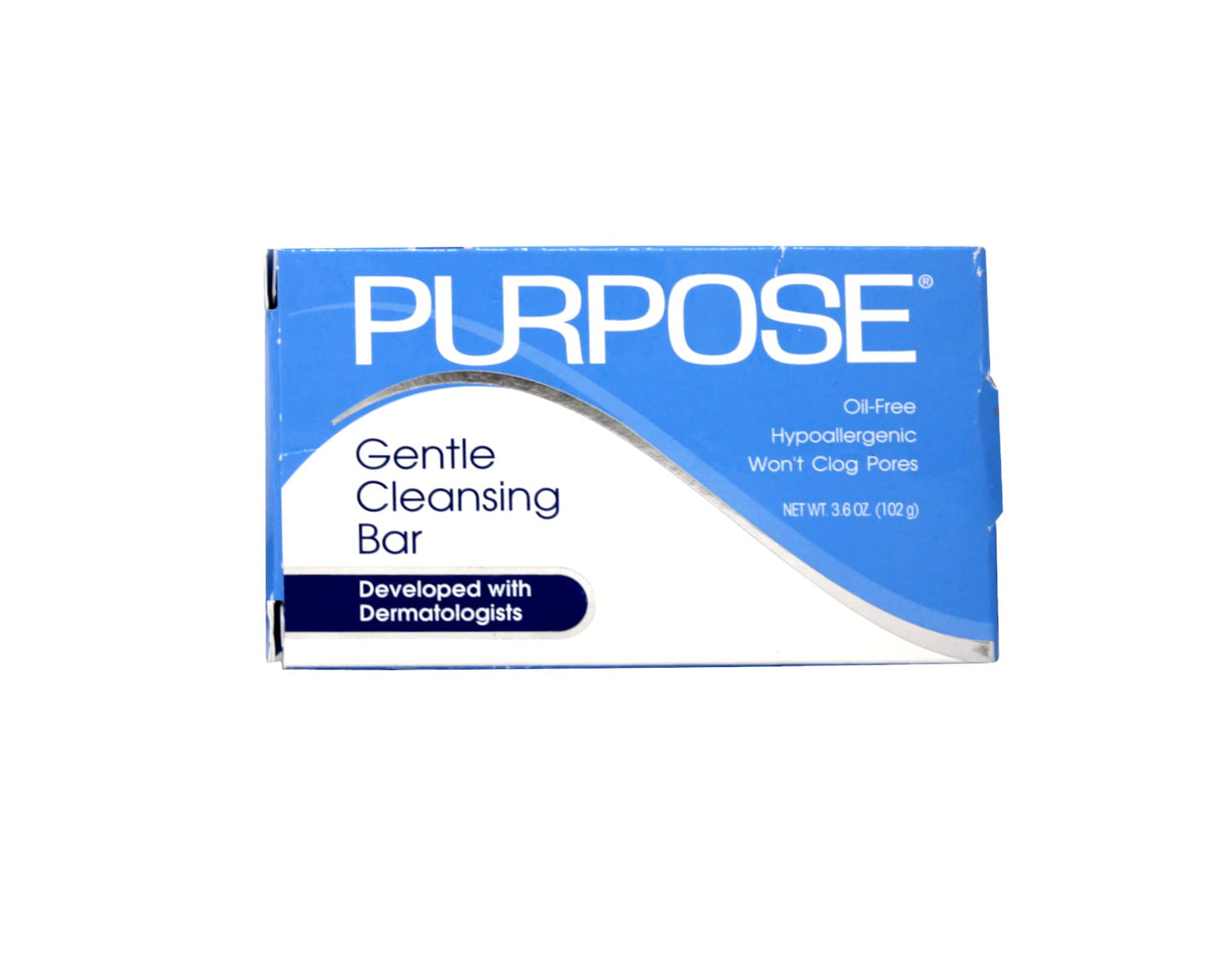 PURPOSE Gentle Cleansing Bar, Developed with Dermatologists for All Skin Types, For Sensitive & Dry Skin, Oil-free, Hypoallergenic, Sulfate-Free, 3.6 oz Bar (Pack of 2)