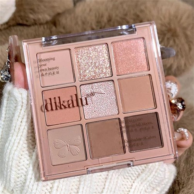 Blooming Your Own Beauty Eyeshadow Palette, 9 Shades, Glitter and Matte Finishes (24#)