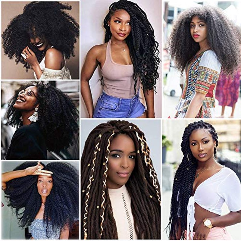Dansama 18 Inch Marley Twist Braiding Hair, Fluffy Marley Hair for Faux Locs, Curly Braiding Hair Extensions (18 Inch (Pack of 3), #1)