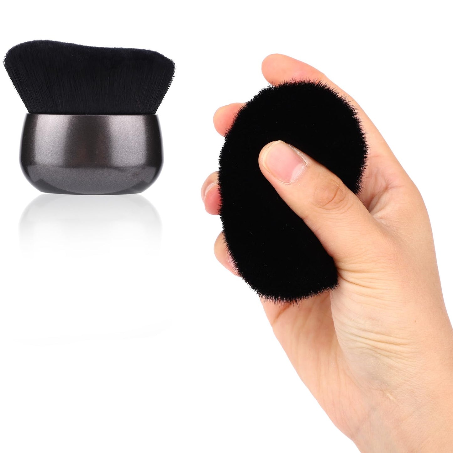 Self Tanning Brush, Ultra Soft Dense Body Makeup Brush Bronzer Blending Applicator Brushes Ideal Makeup Tool for Face & Body Tanning Agent Blush Sunscreen Foundation (Black)