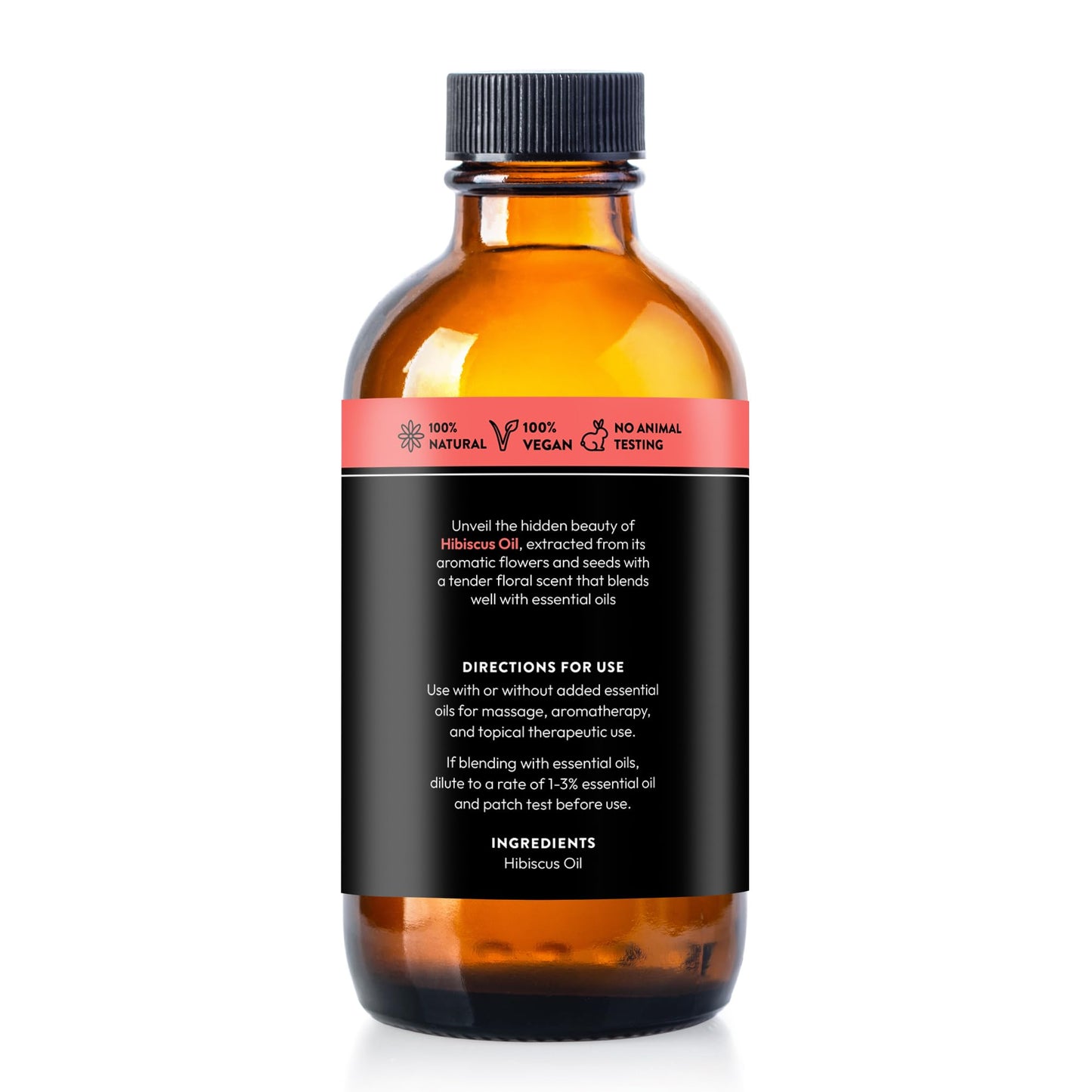 Essential Delights Hibiscus Oil Premium Cold Pressed Carrier Oil (1 oz.) | for Skin, Face, Body, Hair Revitalization |