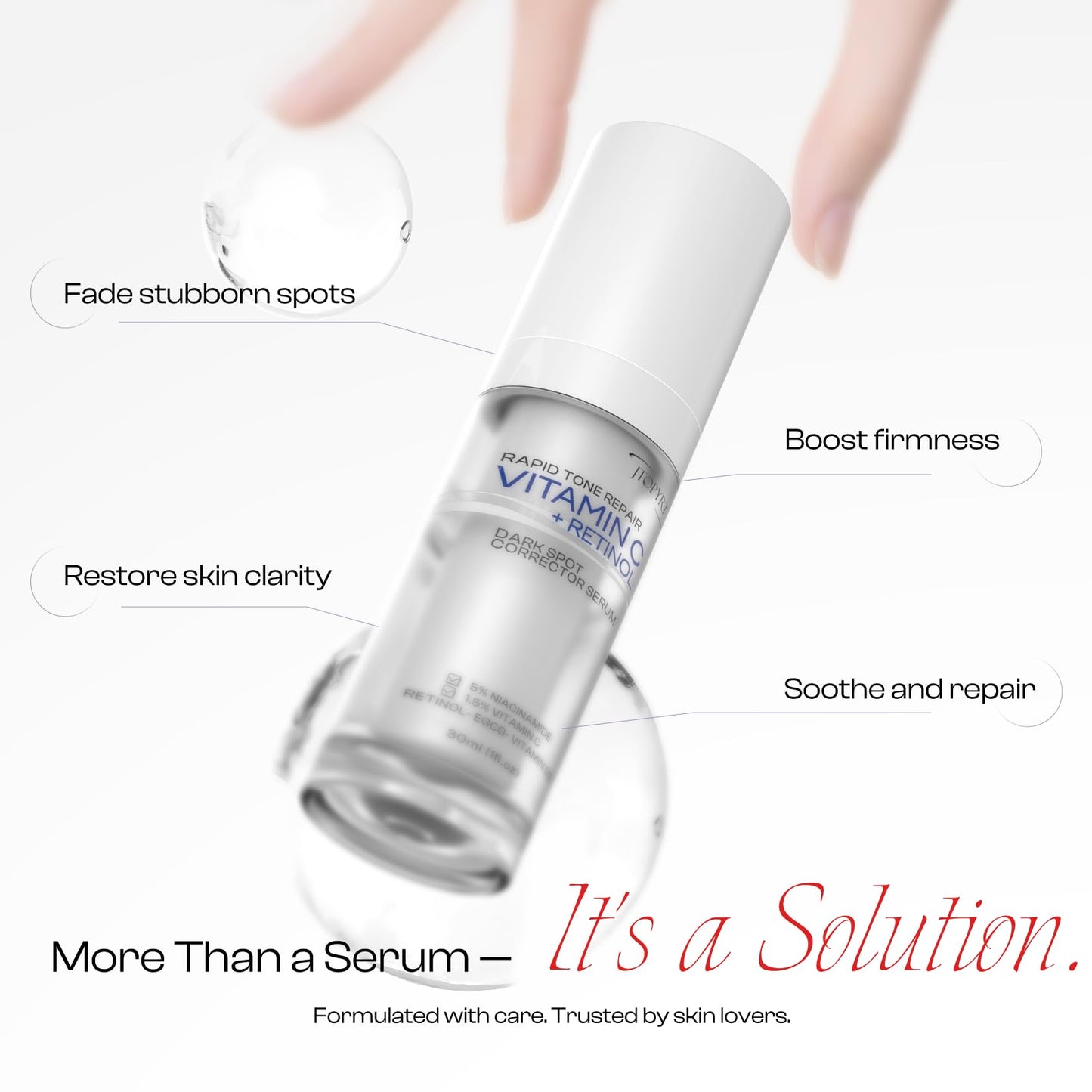 Jtopyrt Dark Spot Corrector Serum: Retinol & Vitamin C Complex for Hyperpigmentation & Acne Scars for Men & Women - 1.7oz