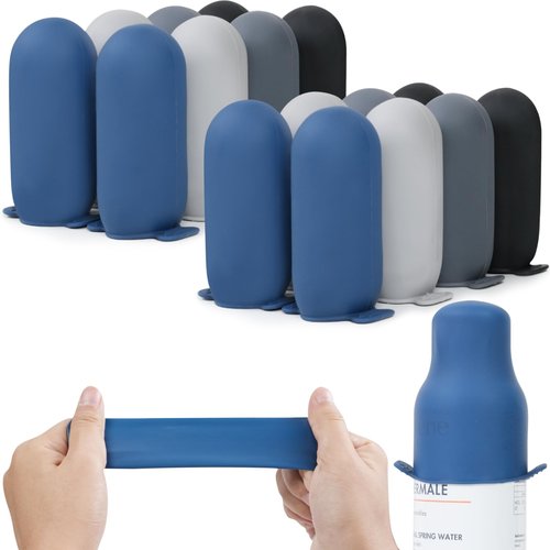 16 Pack Silicone Bottle Covers,Elastic Sleeves for Leak Proofing,Travel Essentials for Women Men,Travel Size Toiletries,Cruise Ship Essentials, Accessories Luggage, Travel Must Haves