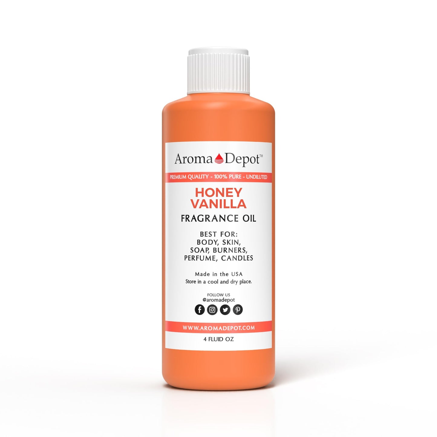 Honey Vanilla Perfume/Body Fragrance Oil, Pure Uncut.Lotions, Butter, Soapmaking, or Incense Dipping. Add a Few Drops to Your Aromatherapy Diffuser. (4 oz.)