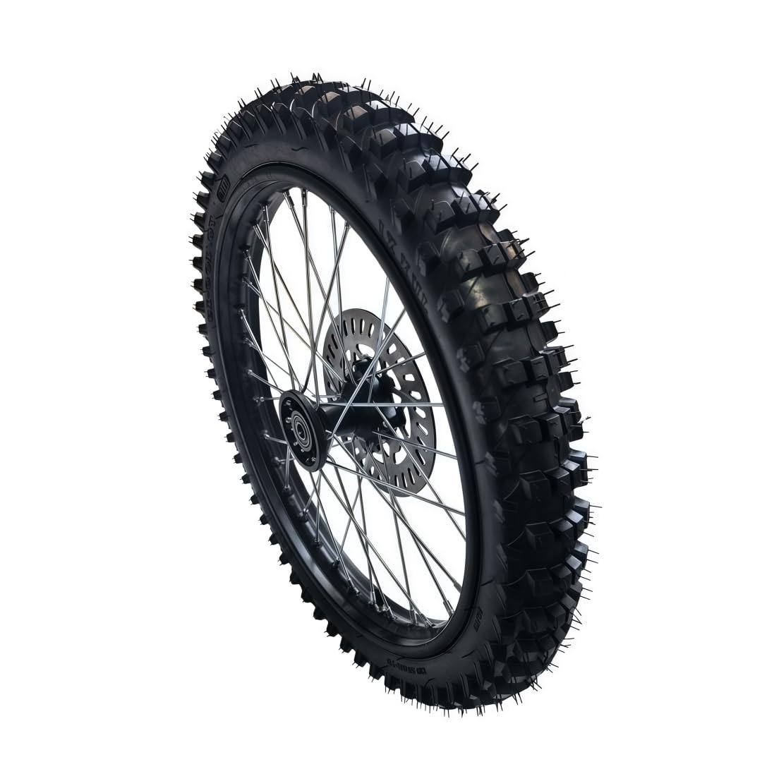 aohuang 14" Front Wheel Rim Tire Assembly for 110cc 125cc Dirt Bike tao TTR SSR CRF Apollo 15mm Axle Includes 190mm Steel Brake disc 60/100-14 Tire Tube