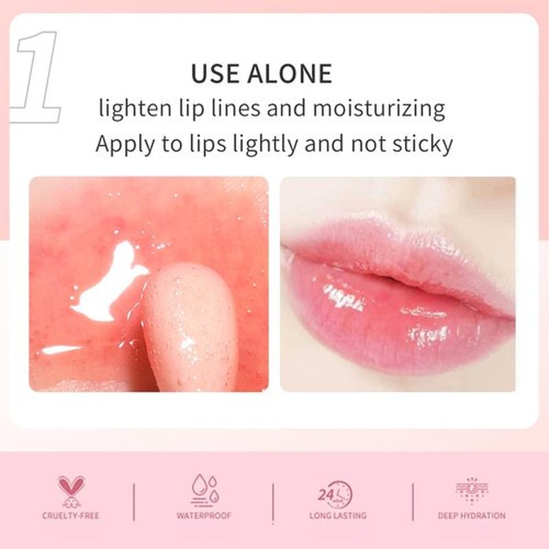 3 colors Big Brush Head Hydrating Lip Glow Oil, Plumping Lip Tint,Tinted Lip Balm Lip Care,Non-Sticky Long Lasting Lip Oil Gloss，Desalination Tender Moisturizing Repair Moisturizing(Set B)