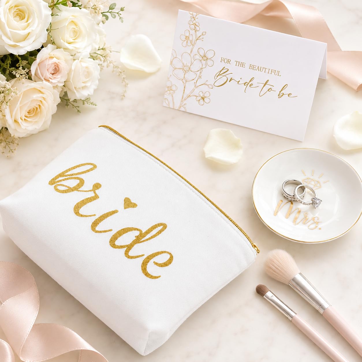 PuGez Bride To Be Gifts Box, Bridal Shower Bachelorette, Engagement Wedding Gift For Women, Her, Fiancee, Future Mrs, Newly Just Engaged Basket Ideas for Bachelor Party