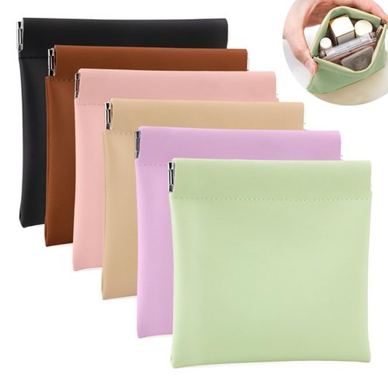 BUSOHA 6 PCS Small Makeup Bag for Purse, Mini Portable Cosmetic Bags for Women, Coin Purse Lipstick Cosmetic Accessories Organizer, Small Travel Kit Storage Pouch