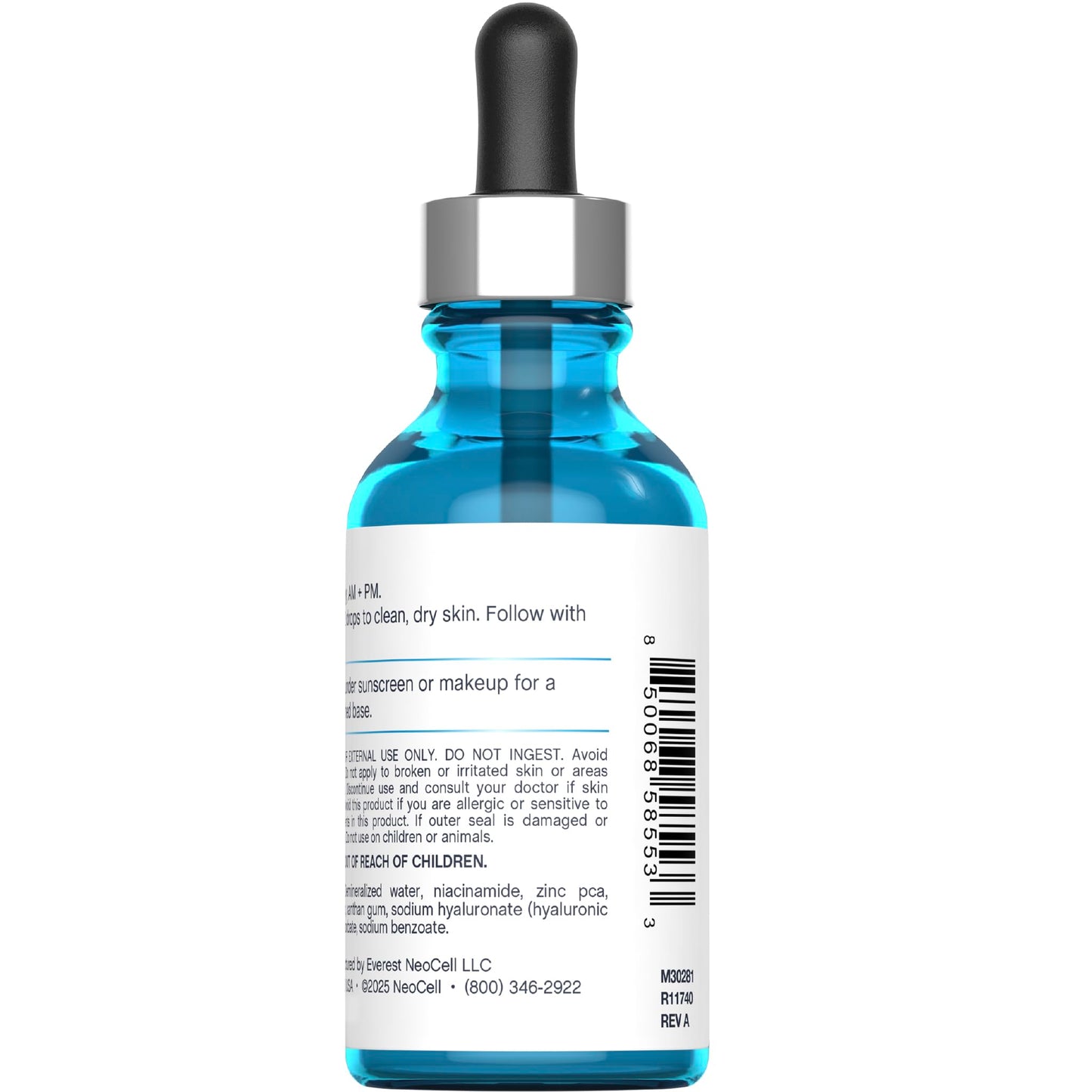 NeoCell Niacinamide Hyaluronic Acid Serum | 2 fl oz | Plus Zinc