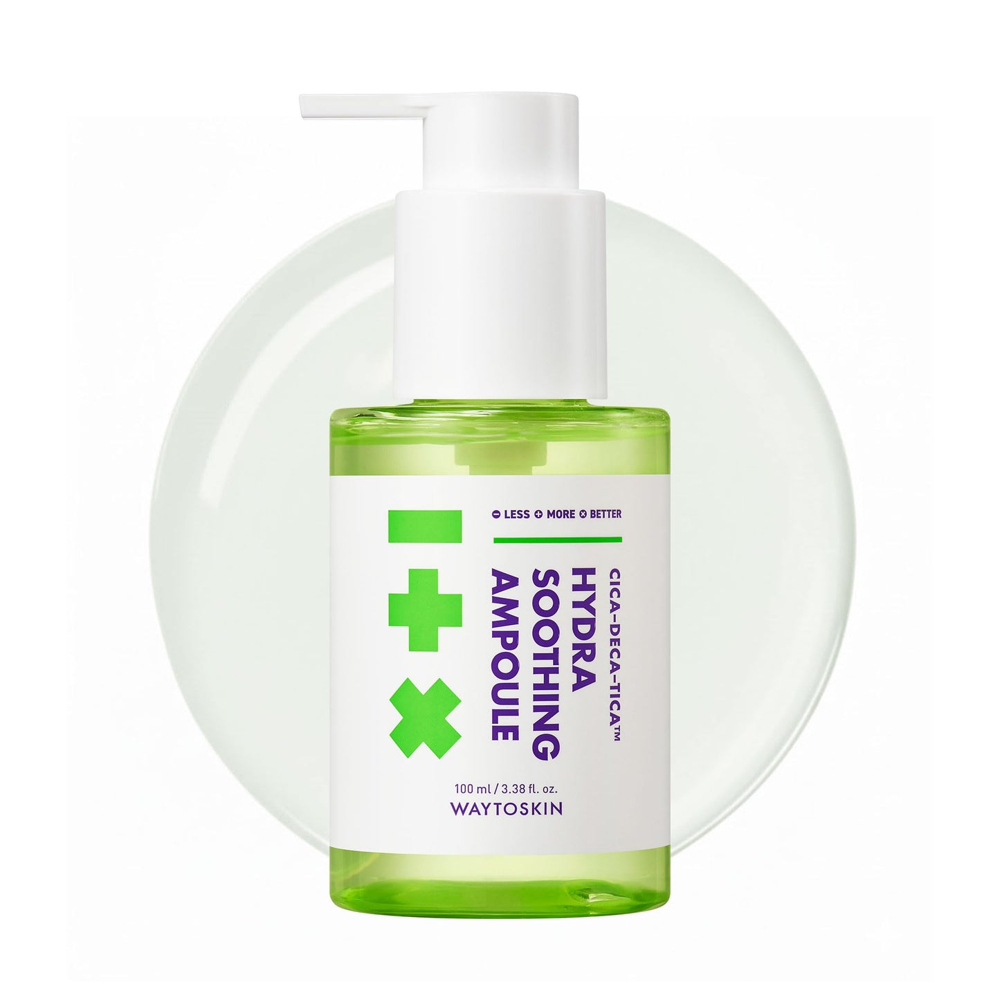 WAYTOSKIN Centella Calming Ampoule Serum – Korean Face Serum with Niacinamide, Tea Tree & Multi Hyaluronic Acid for Oily, Combination Skin 3.38 fl oz. / 100ml