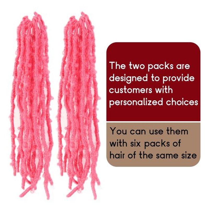 BOHOBABE 2 Packs Pink Butterfly Locs Crochet Hair 12 Inch Butterfly Faux Locs Crochet Hair Short Distressed Locs (2 Packs, Pink)