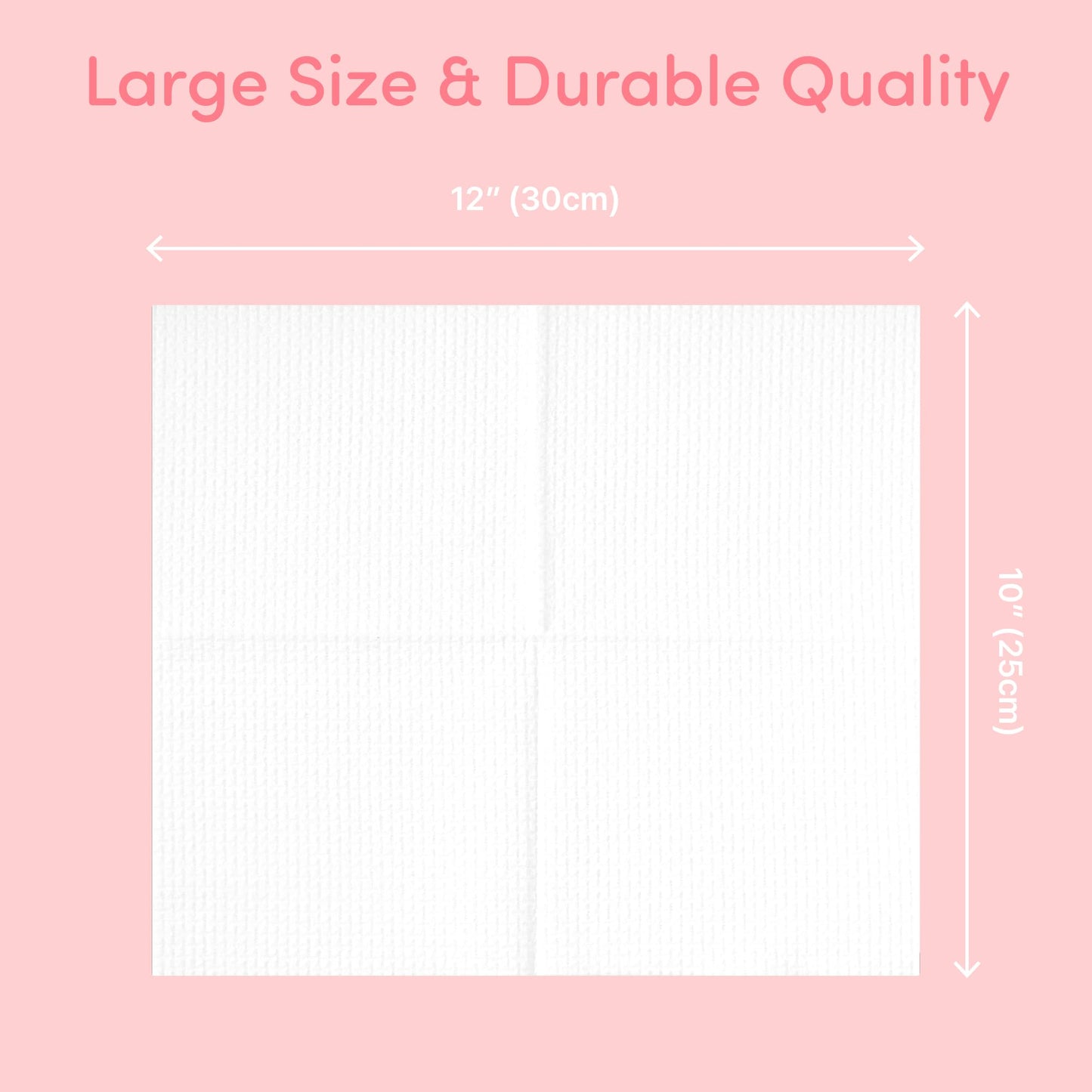 ÉCLAT Disposable Plant-Based Face Towels, Ultra Soft Viscose EF Embossed Cloths for Daily Skincare, Makeup Removal, Cleansing & Facial Care, Durable 12"x10" Single-Use Travel Towels (50 Ct, 2 Pack)