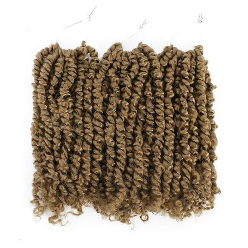 Felek Passion Twist Crochet Hair 10inch 8 Packs Honey Blonde Color Pre Looped Twist Crochet Hair For Black Women Natural Soft Pre Twisted Passion Twist Crochet Hair (#27, 10inch)