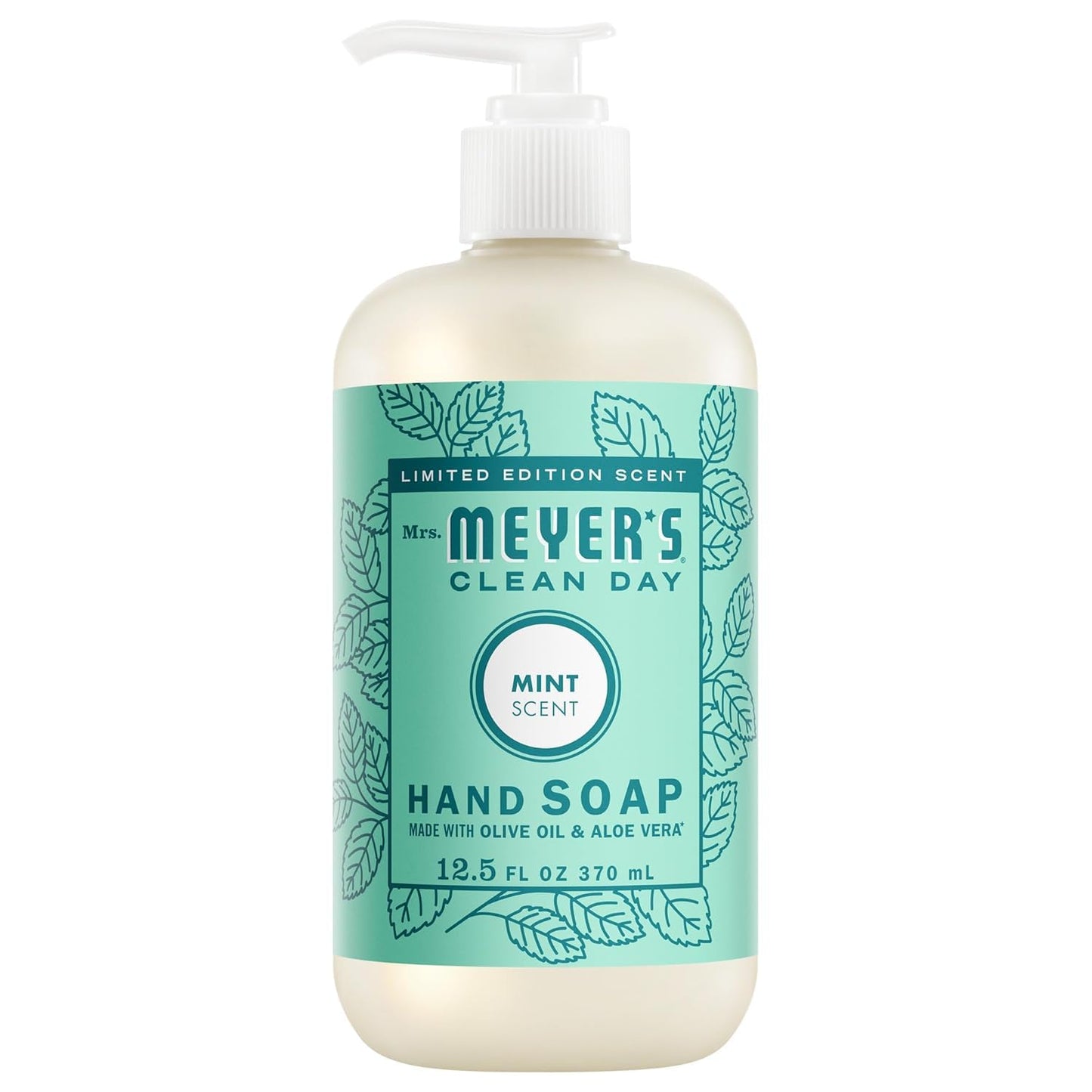 Mrs. MEYER'S CLEAN DAY Liquid Hand Soap Mint 12.5 Fl Oz (Pack of 3)