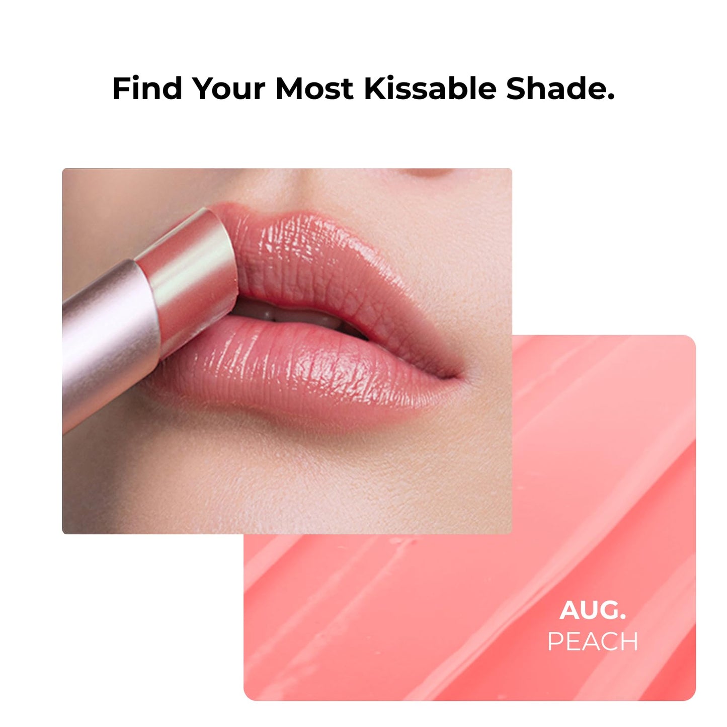 Cellre Color In Balm – Vegan 3-in-1 Tinted Lip Balm with Jeju Camellia Oil | Hydrating, Non-Sticky, Clean Beauty Lip Care for Soft, Naturally Tinted Lips | 4g (0.14oz) (#4 AUG. Peach Fresh Peach Pink)