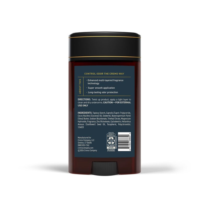 Cremo Palo Santo Aluminum Free Deodorant for Men, 48-hour Long Lasting Odor Protection, 2.65oz